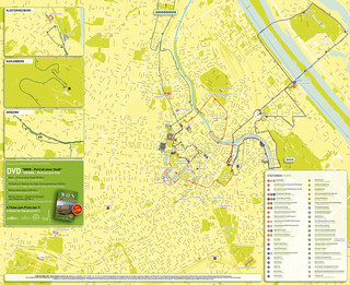 Map of Vienna hop on hop off bus tour with Vienna SightSeeing